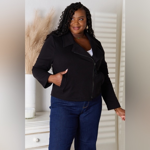 Culture Code Zip-Up Jacket with Pockets - Picture 6 of 9